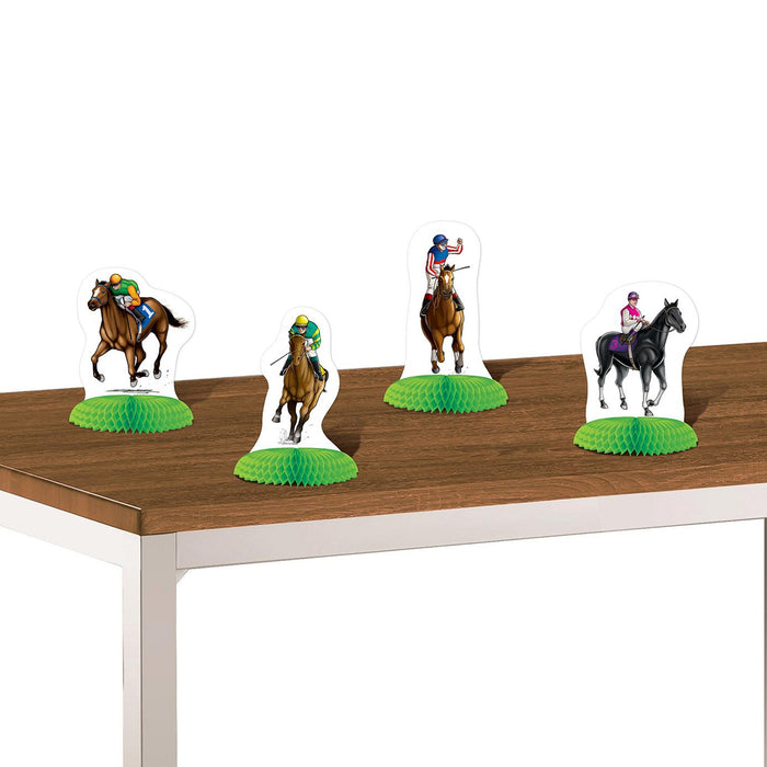 Derby Party Jockey Helmet Mini Table Centerpiece Decorations Pkg 4