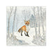 Fox Winter Trek Paper Beverage Napkins
