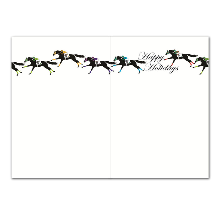 Horseracing Christmas Tree Holiday Cards