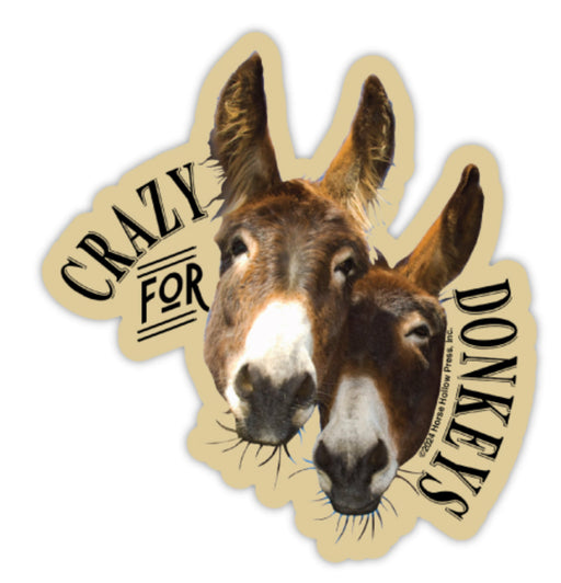 Crazy About Donkeys Sticker