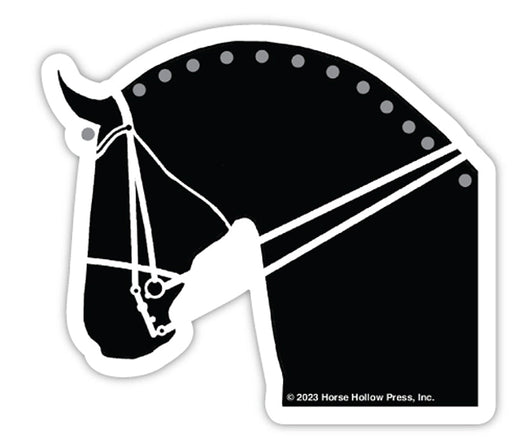 Bridled Dressage Horse Sticker