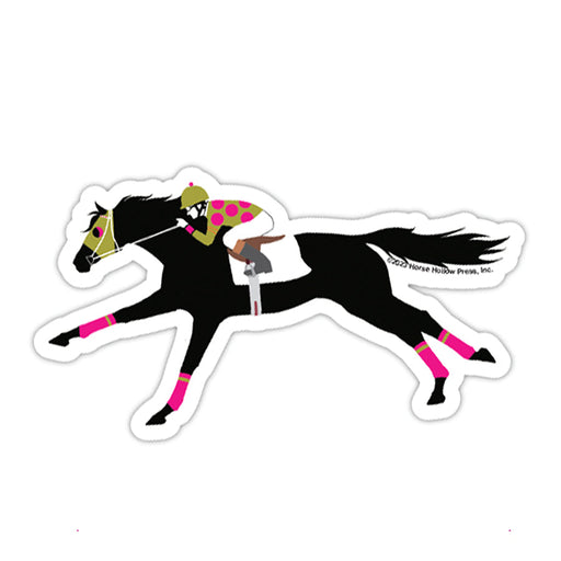 Racehorse & Jockey Sticker