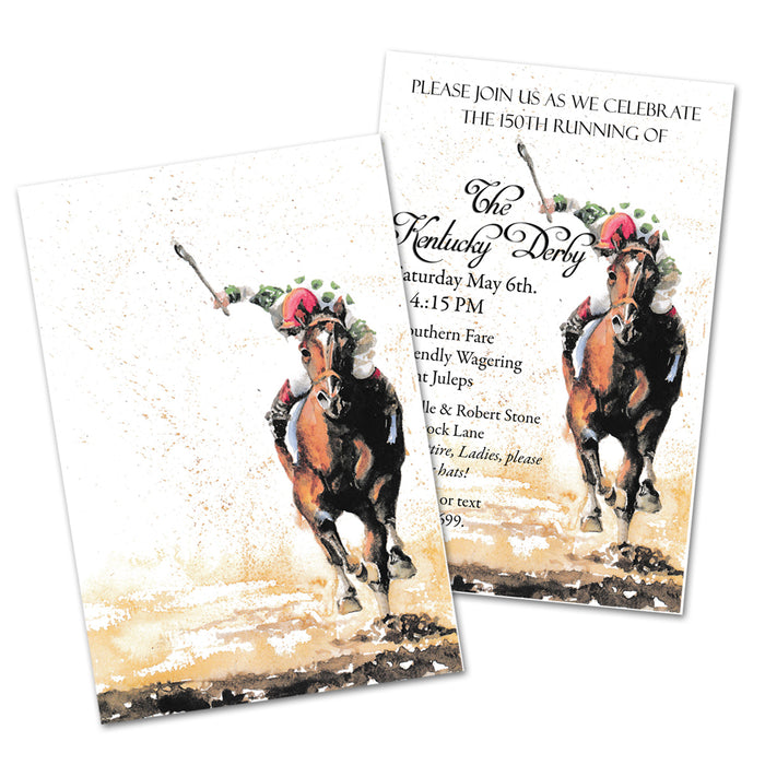 Adding Lengths Horse Racing Party Invitations