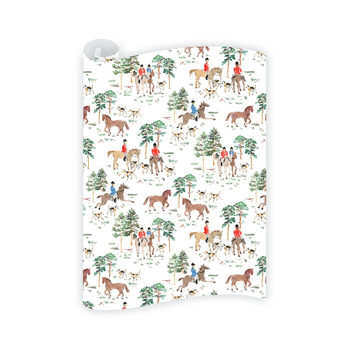 Equestrian Toile Wrapping Paper