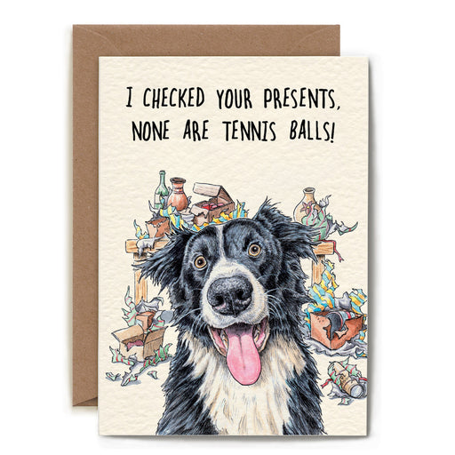 Tennis Ball - Funny Dog Note Card