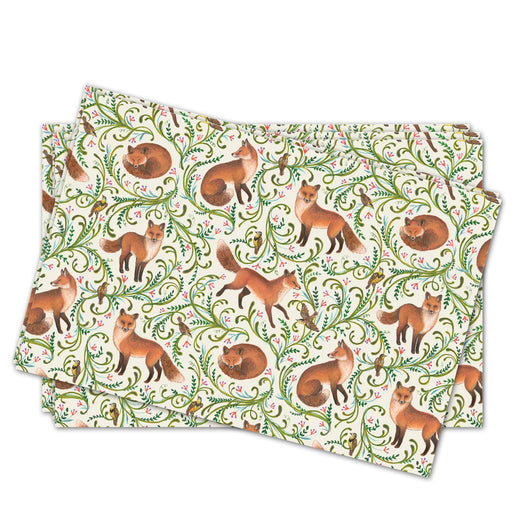Fanciful Foxes Paper Placemats - 18 Sheets