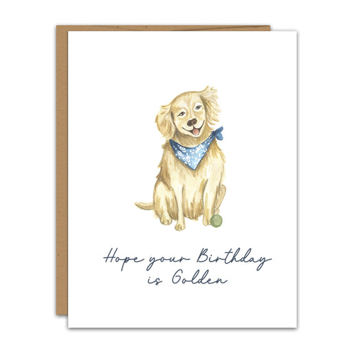 Golden Birthday Dog Themed Card 