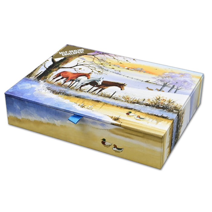Horses in Winter Holiday Cards
