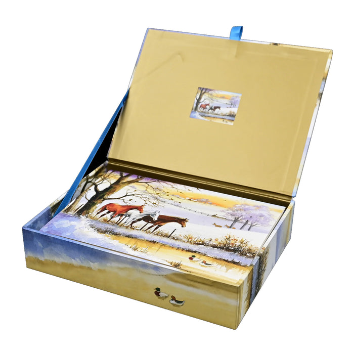 Horses in Winter Holiday Cards
