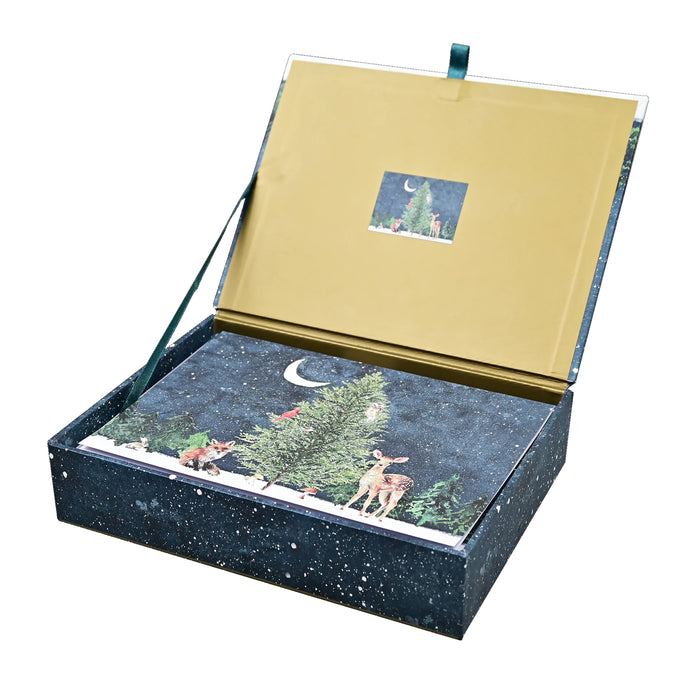 Moonlit Forest Animals Holiday Cards