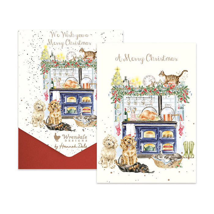 Country Christmas Kitchen - Pet Holiday Cards by Wrendale