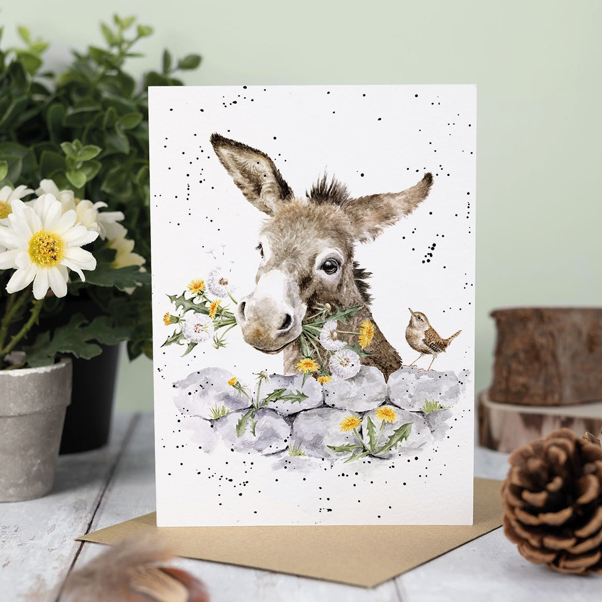 Fine and Dandy Donkey Card by Wrendale — Horse and Hound Gallery