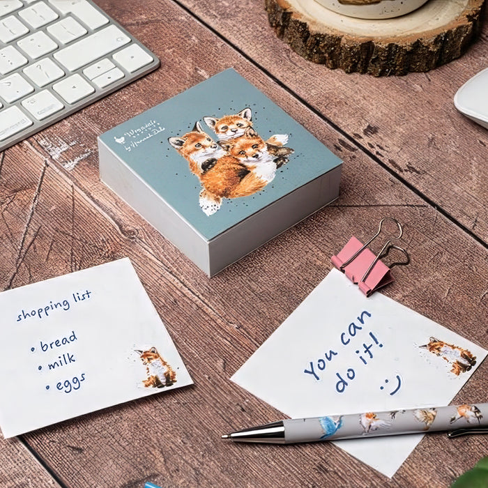Snug As A Cub Fox Sticky Notes by Wrendale