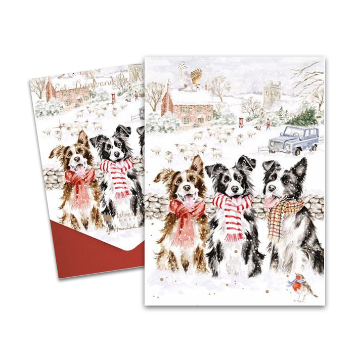 Border Collie, While Shepherds Watch, Christmas Cards by Wrendale