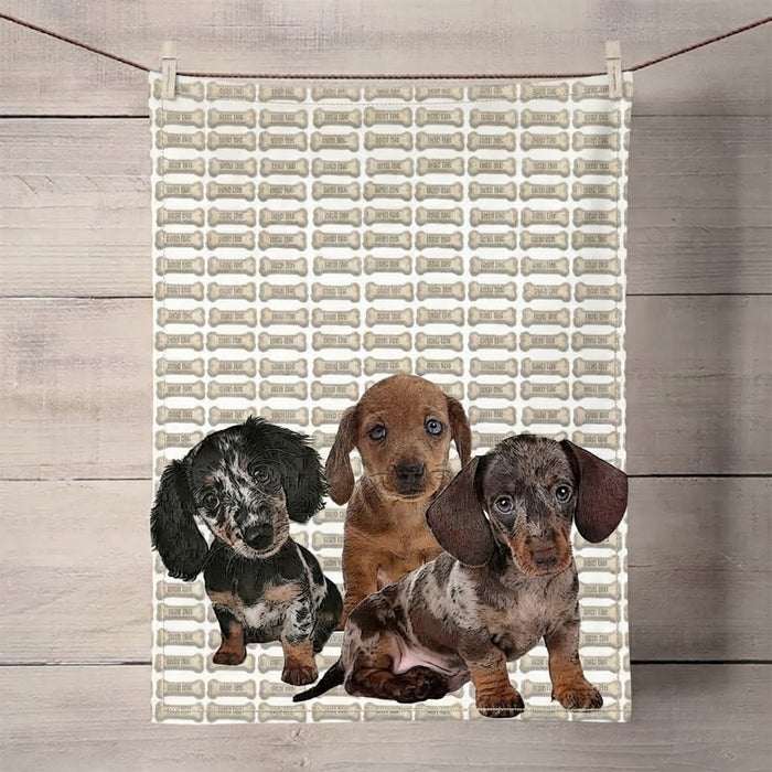 Dachshund Puppies Kitchen Towel