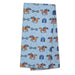 Morning Workout Racehorse Cotton Towel - Blue