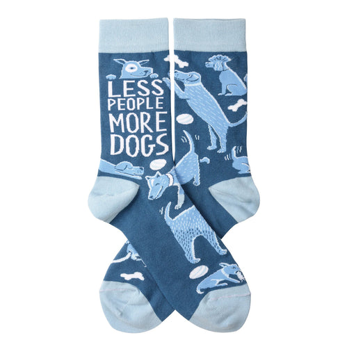 Less People More Dogs Socks