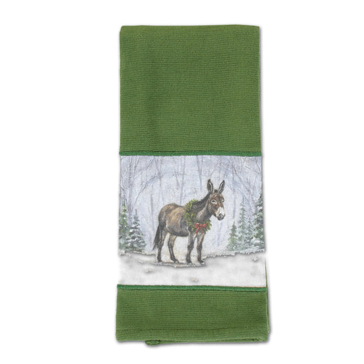 Snowy Donkey Kitchen Towel