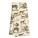 Vintage Horse Toile Cotton Kitchen Towel