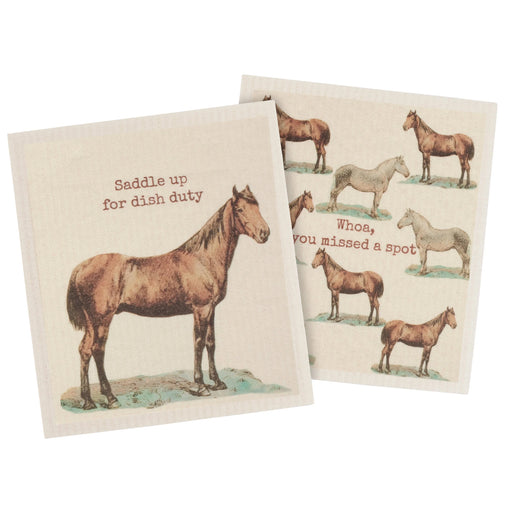 Saddle Up! Swedish Dishcloth - Set of 2