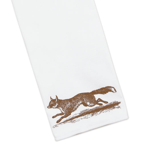 Running Fox Vintage Art Cotton Bar Towel
