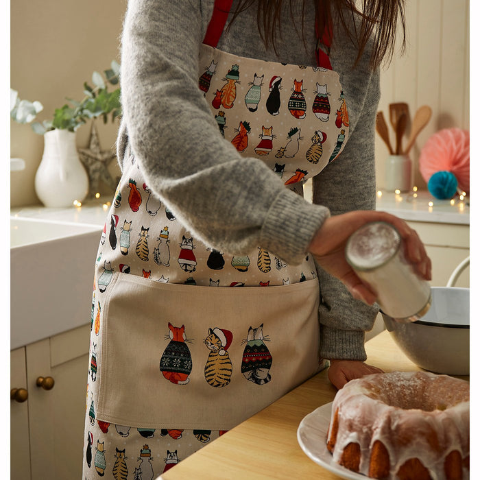 Christmas Cats Cotton Apron