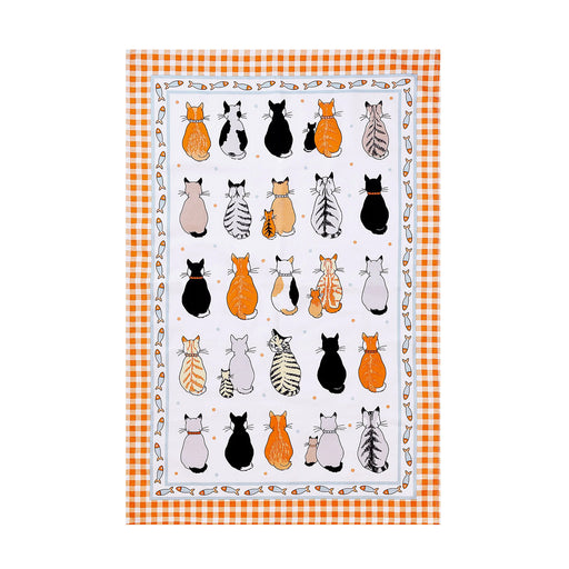 Cats in Waiting Cotton Kitchen Towel