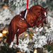 Hunter Jumping Horse Christmas Ornament - Chestnut
