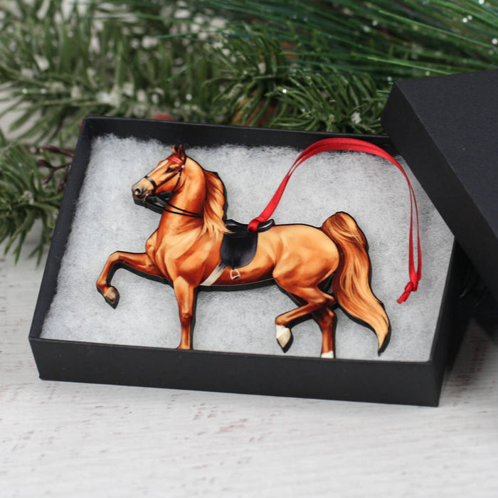 American Saddlebred Horse  Christmas Ornament - Chestnut