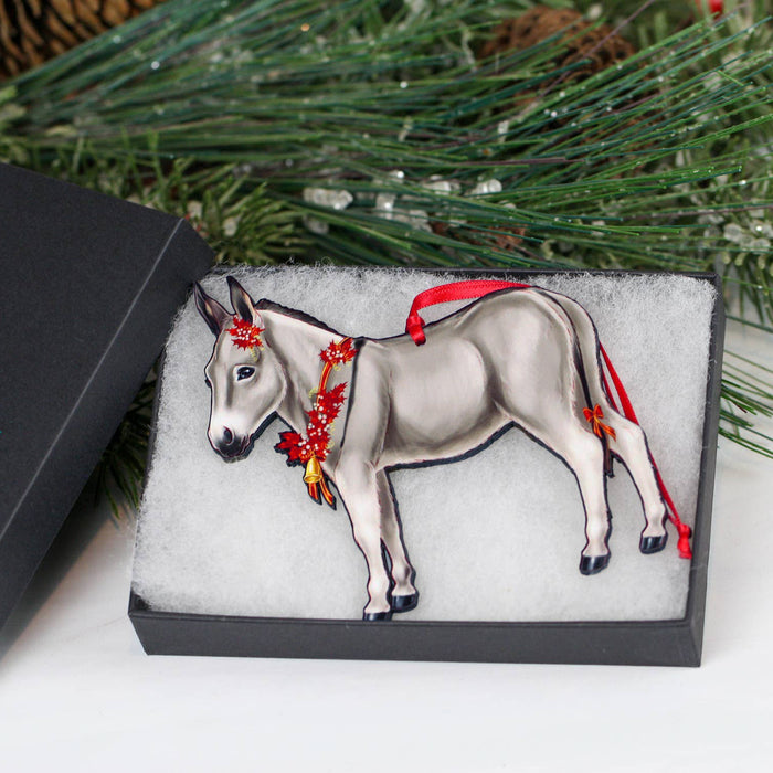 Miniature Donkey Christmas Ornament