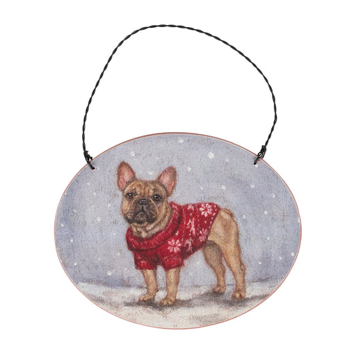 Cozy French Bulldog Ornament