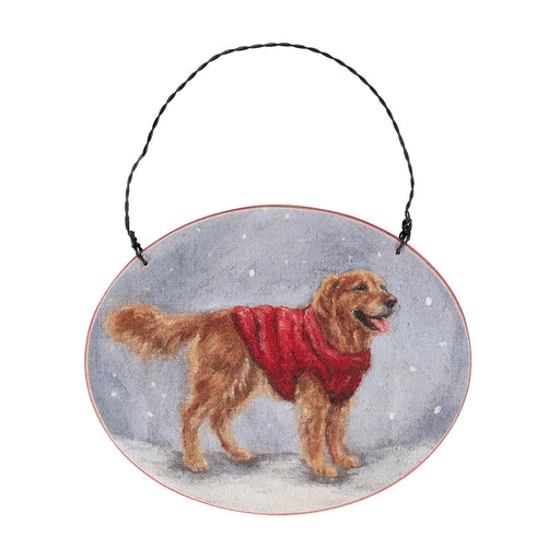 Cozy Golden Retriever Ornament