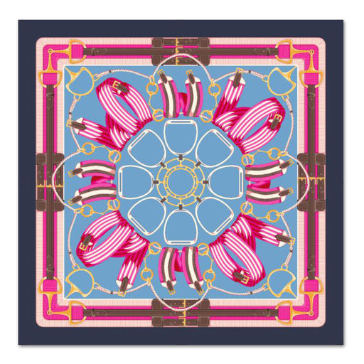 Saddle Up Equestrian Italian Silk Scarf