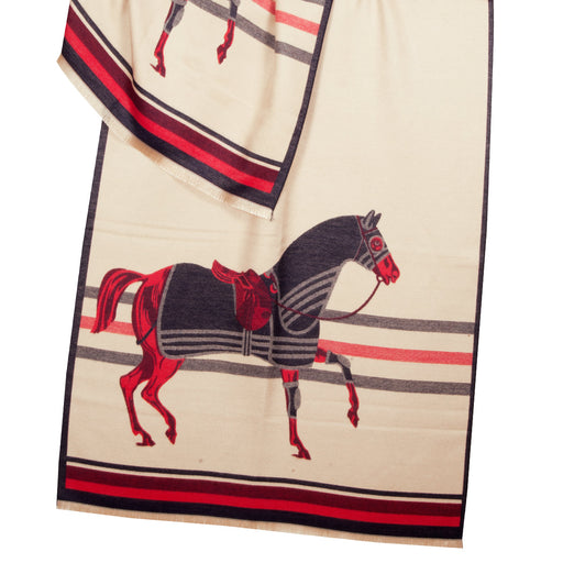 Equestrian Pageant Scarf - Ivory