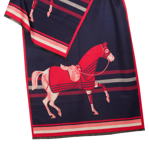 Equestrian Pageant Scarf - Navy