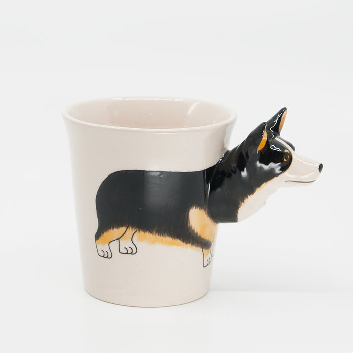 Welsh Corgi Hand-painted Dog Mug - Tri Color