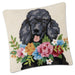 Blooming Poodle Hooked Dog Pillow
