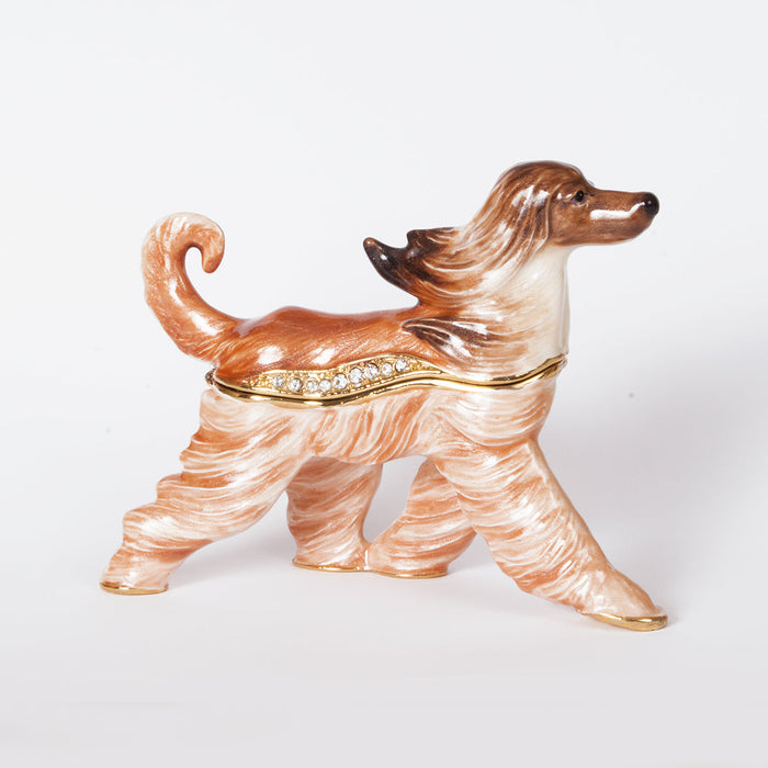 Afghan Hound Figurine Box