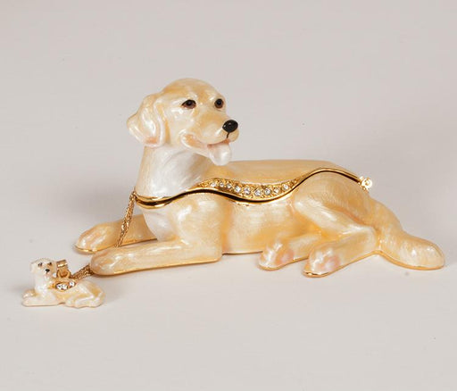 Yellow Labrador Figurine Box