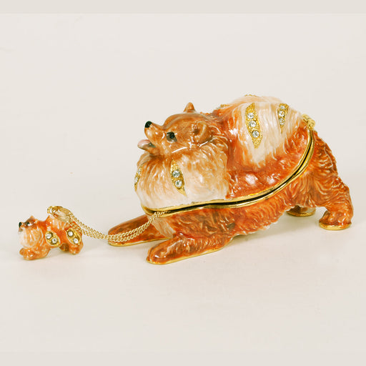 Pomeranian Figurine Box
