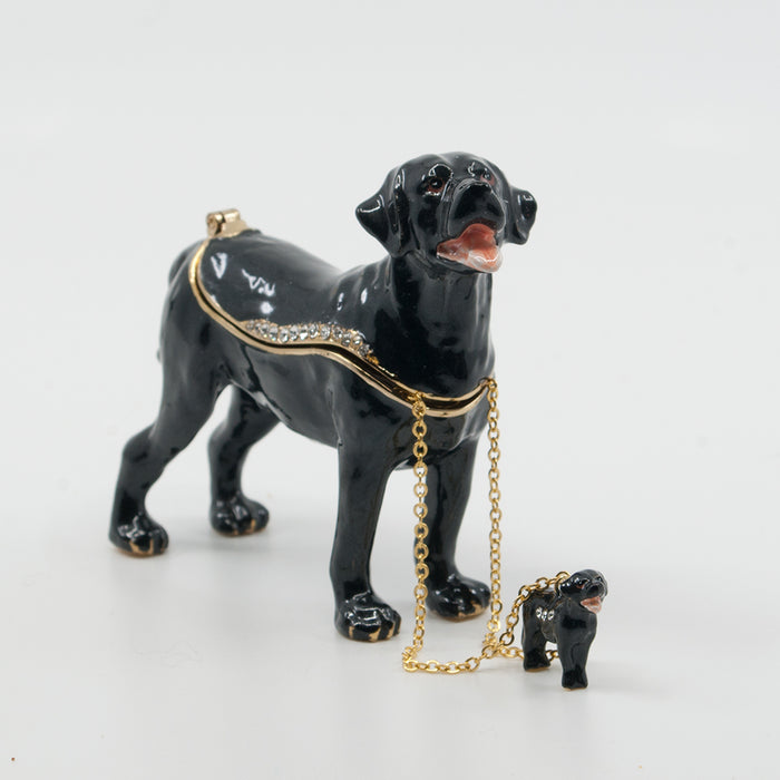 Black Labrador Expresso Figurine Treasure Box — Horse and Hound