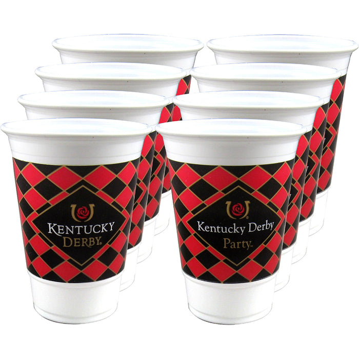 Kentucky Derby Party Beverage Cups 16oz - Pkg/8