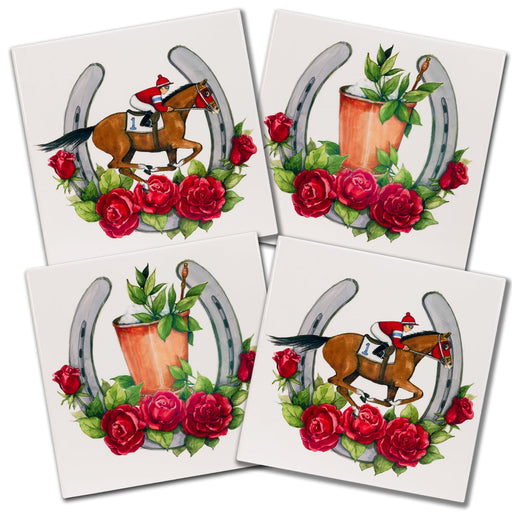 Jockey & Juleps Coasters - Set of 4