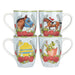 Jockey & Juleps Horse Racing Mugs - Ceramic Set of 4