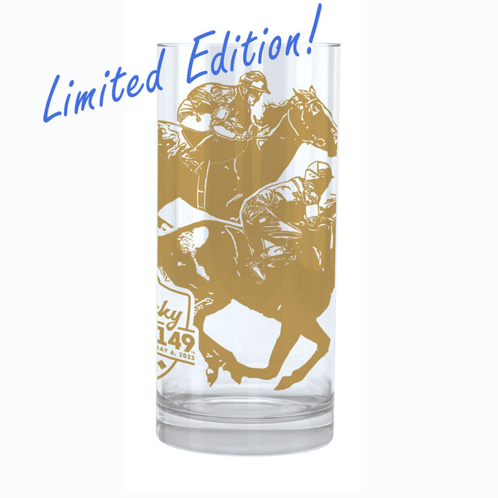 2023 Official 149th Kentucky Derby Limited Edition Gold Glass