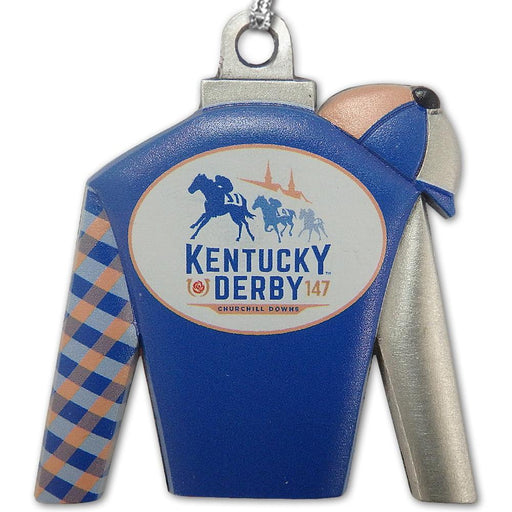 147th Kentucky Derby Silks Ornament - Blue