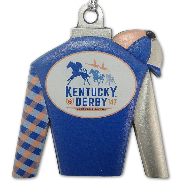 147th Kentucky Derby Silks Ornament - Blue
