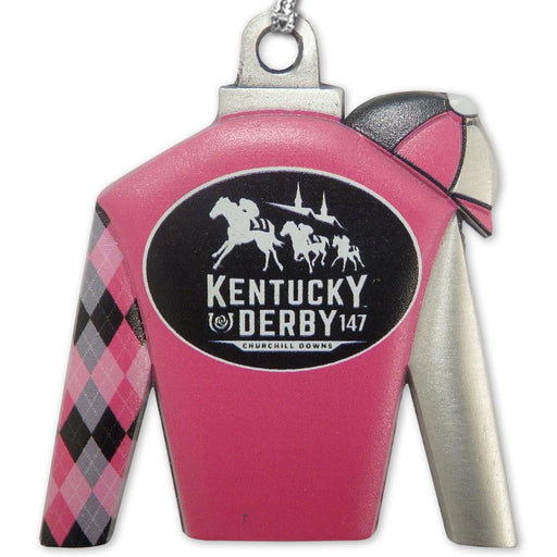 147th Kentucky Derby Silks Ornament - Pink
