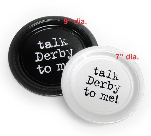Talk Derby to Me! Paper Plates 9" Black / Pkg/8