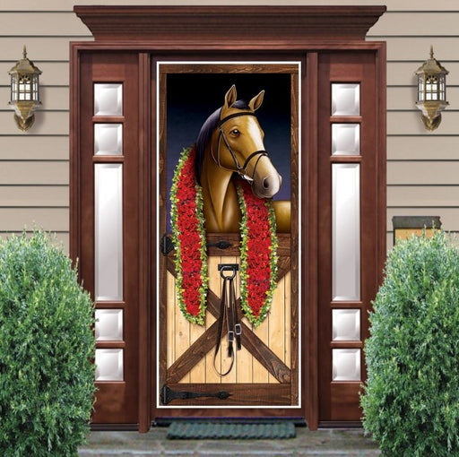 Kentucky Derby Rose Horseshoe Peel N Place Decoration — Horse and